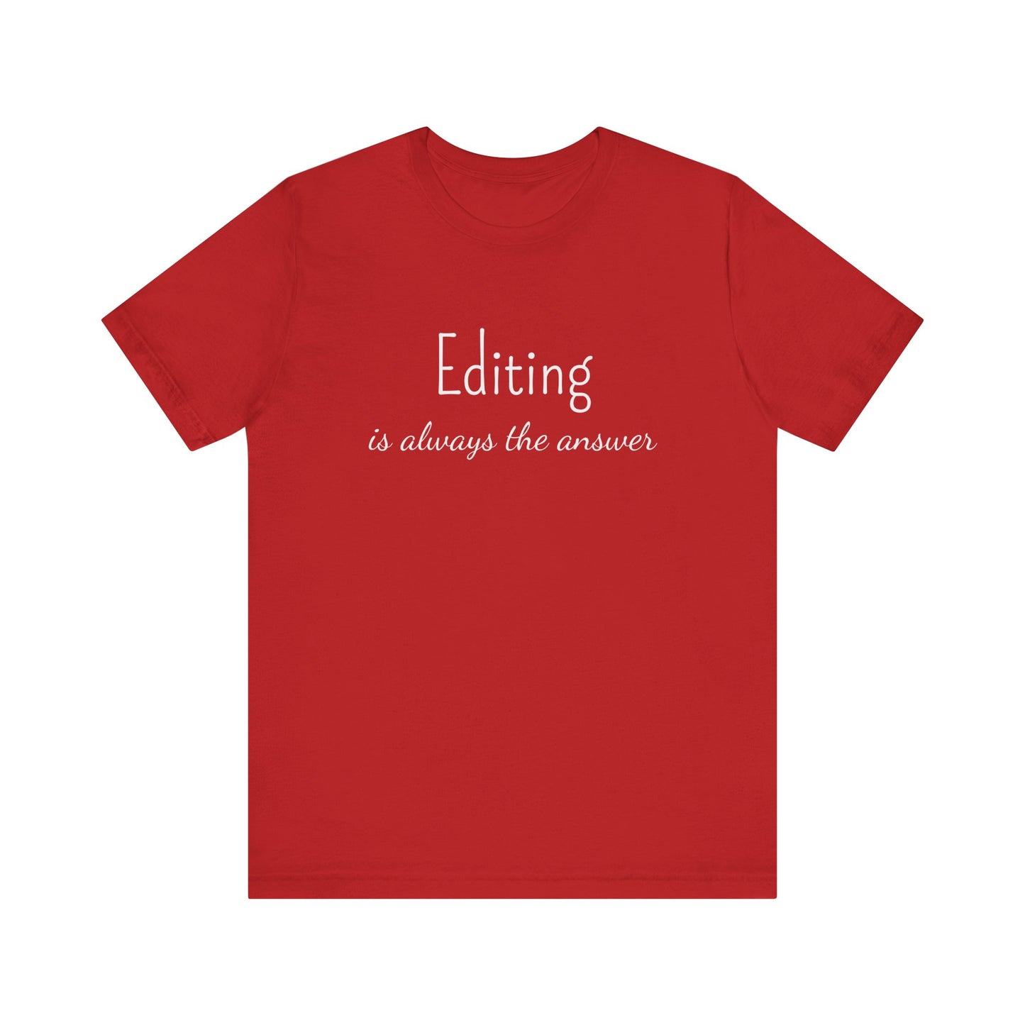 EDITING IS ALWAYS THE ANSWER