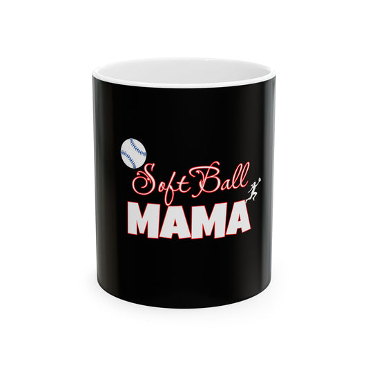 SOFTBALL MAMA Ceramic Mug - Perfect Gift for Moms