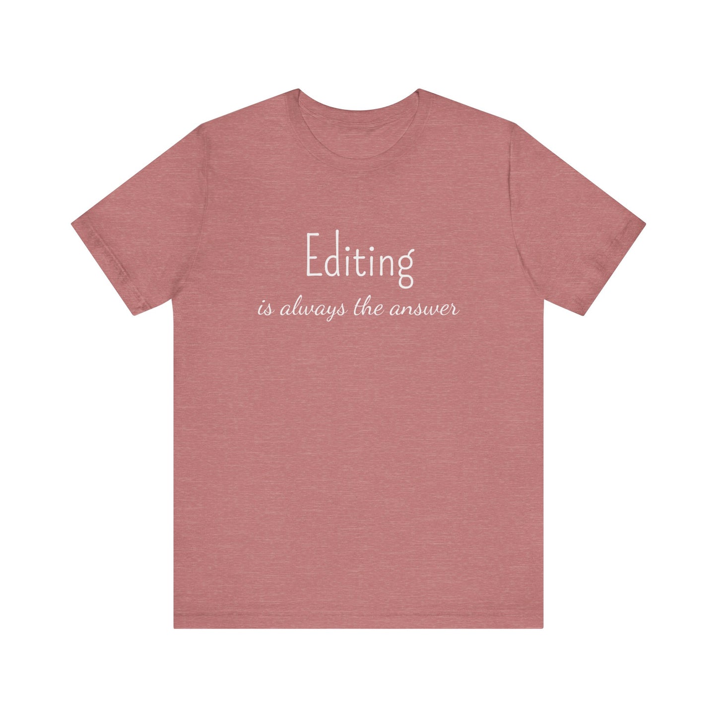 EDITING IS ALWAYS THE ANSWER